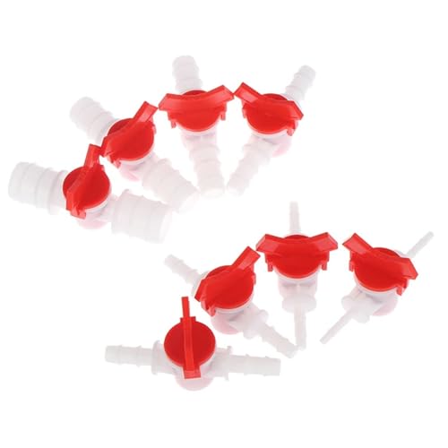 1 Stück 4 Mm 6 Mm 8 Mm 10 Mm 12 Mm 16 Mm 20 Mm PVC-Schlauchanschluss Zweiwege-Kunststoff-Kugelhahn Aquarium-Garten-Mikrobewässerungsanschluss(10mm) von YIRONCNPA