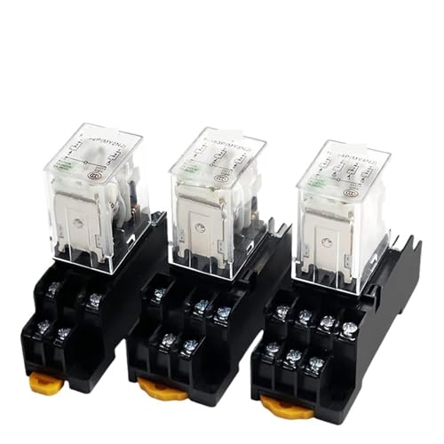 10PCS Kleine Zwischen Relais HH52P HH53P HH54P HH62P HH63P HH64P AC/DC 12V/24V/220V Spule Control Power Relais Sockel Basis(HH52P DCx10) von YIRONCNPA