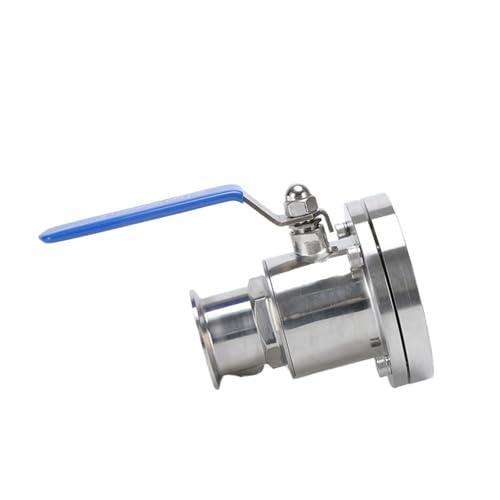 19/25/38/51/76mm Sanitary Flanged Tank Bottom Valve Chuck 50.5/64/77.5/91/106mm 304Stainless Steel Quick Installation Ball Valve(51mm x Ferrule 64) von YIRONCNPA