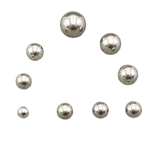 304 Edelstahl Massive Glatte Runde Kugeln 2 3 4 5 6 7 8 9-25mm Präzisionslagerkugel Korrosion Rost for MTB Kinderfahrrad Roller(6mm 50Pcs) von YIRONCNPA
