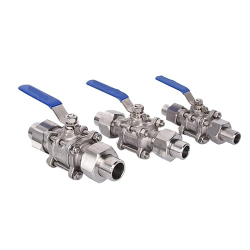 304 Stainless Steel 1/2" 3/4" 1" Three Piece Double Outer Wire Welded Sleeve Ball Valve(1-1/2") von YIRONCNPA