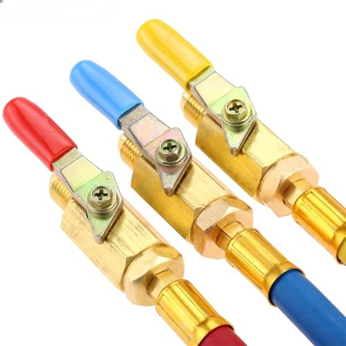 3x R410A R22 R12 Ladeschlauch & Kugelhahn For AC-Luftkühlung For R134A For HVAC HVAC Service Tech Handwerkzeuge von YIRONCNPA