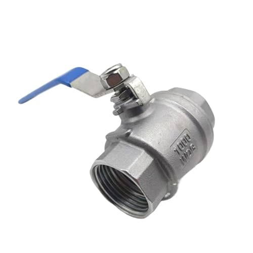 5/10/20 Stück Edelstahl-Kugelhahn SS304 2P Volldurchgangs-Kugelhahn 1/2 Zoll 3/4 Zoll 1 Zoll 1-1/4 Zoll 1-1/2 Zoll Innenventil Ventile Mit Vinylgriff(1/4",10PCS) von YIRONCNPA