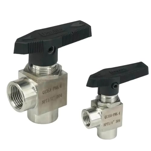 60 Bar 1/8 "1/4" 3/8 "1/2" BSP NPT Weibliche Gleich 304 Edelstahl Abschaltung Ball Ventil Wasser Gas Öl(1/8",NPT) von YIRONCNPA