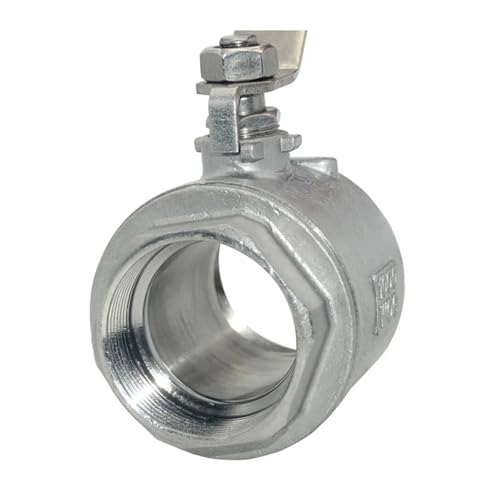 Edelstahl-Kugelhahn SS304 2P Volldurchgangs-Kugelhahn 1/2" 3/4" 1" 1-1/4" Innenventil Ventile Mit Vinylgriff(1/2") von YIRONCNPA
