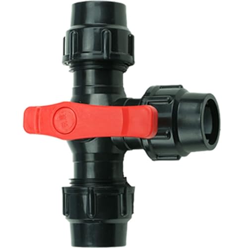 PE-Rohr Dreiwege-Wasserverteilungsventil Mit Schalter Kugelhahn Schnellanschlussarmaturen Schnellverbindung Wasserrohrverbindungszubehör(20 plastic core 4 points) von YIRONCNPA