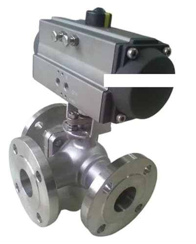 Q644F-16P Pneumatisches Dreiwege-Kugelventil Aus Edelstahl DN15 DN20 DN25 DN32 DN100(1) von YIRONCNPA