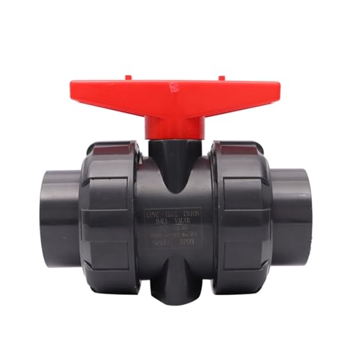 UPVC Doppel-Union-Kugelhahn Industrie PN16 Industriequalität PVC-U Doppel-Union Handventil Kunststoff Ölventilschalter(DN20(25mm)) von YIRONCNPA