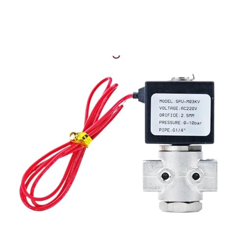 1/4 "normalerweise offen, Edelstahl 304, elektrisches Magnetventil DN8 12 V/24 V/220 V/110 V mit FKM/Viton-Dichtung for Wasser, Öl, Luft, Gas(TYPE2 with PC8mm,DC24V) von YIRQOOQDP