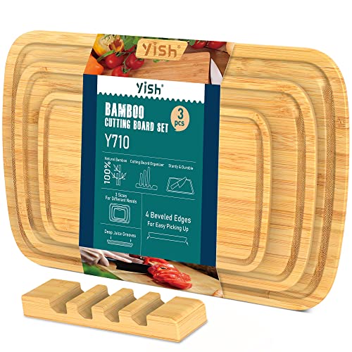 Schneidebrett Holzbrett Brettchen Bambus Küche: YISH Bambus Schneidebrett Frühstücksbrettchen Holz mit Saftrille Holzbrett Groß Massiv küchenbrett Schneidebretter 3er Set 38x25cm 33x20cm 25x15cm Schneidebrett Holzbrett Brettchen Bambus Küche: YISH Bambus Schneidebrett Frühstücksbrettchen Holz mit Saftrille Holzbrett Groß Massiv küchenbrett Schneidebretter 3er Set 38x25cm 33x20cm 25x15cm von YISH