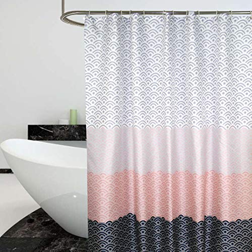 YISHU Top Qualität Duschvorhang Wasserdicht Anti-Schimmel Stoff inkl. 12 Duschvorhangringe für Badezimmer Weiß 180x200cm von YISHU