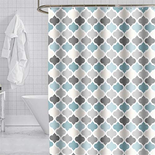 YISHU Top Qualität Duschvorhang Wasserdicht Anti-Schimmel Stoff inkl. 12 Duschvorhangringe für Badezimmer Mint-1 180x180cm von YISHU