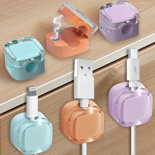 Magnetischer Kabel Organizer, 6 Stück Kabelhalter Magnetisch, Magnetischer Selbstklebender Kabel Organizer, Magnetische Kabelclips, Kabelhalter Magnetisch für Schreibtisch, Nachttisch Magnetischer Kabel Organizer, 6 Stück Kabelhalter Magnetisch, Magnetischer Selbstklebender Kabel Organizer, Magnetische Kabelclips, Kabelhalter Magnetisch für Schreibtisch, Nachttisch von YISKY