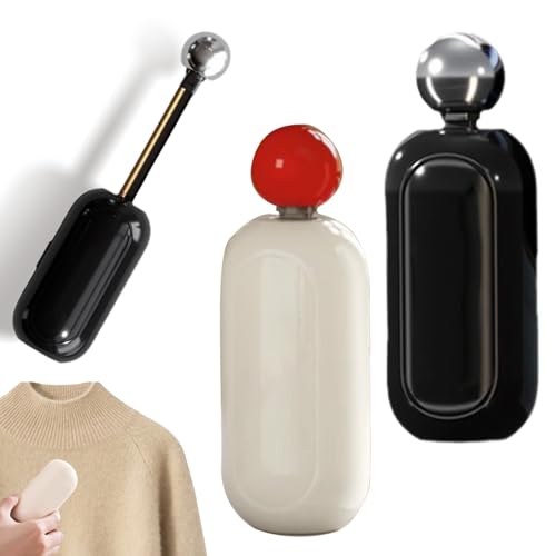 Tragbare Mini Fusselrolle, Wiederverwendbarer Gel Fusselroller, Waschbare Klebrige Fusselrollen, 2 in 1 Fusselentferner, Waschbare klebrige Gel Fusselrolle Ball, Tragbar Fusselroller(Weiß+Schwarz) von YISKY