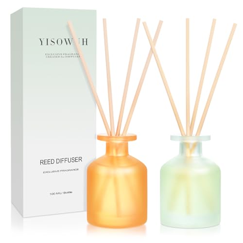 YISOWUH Raumduft-Duftstäbchen-Diffuser – Zitrus & Leinen 100 ml, 2er-Pack Duftstäbchen-Diffusor-Set mit ätherischen Ölen und 8 Stäbchen, langanhaltender Duft für Zuhause, Zimmer, Dekoration YISOWUH Raumduft-Duftstäbchen-Diffuser – Zitrus & Leinen 100 ml, 2er-Pack Duftstäbchen-Diffusor-Set mit ätherischen Ölen und 8 Stäbchen, langanhaltender Duft für Zuhause, Zimmer, Dekoration von YISOWUH