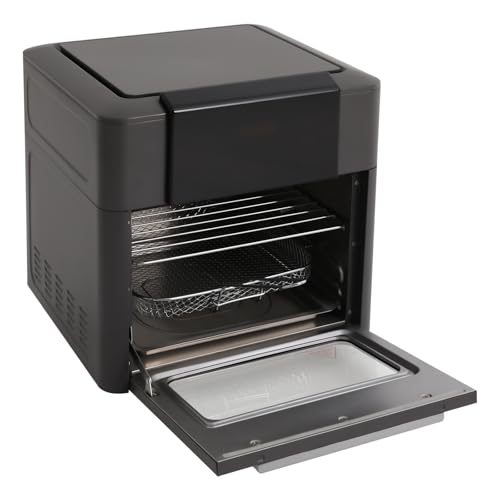 12L Heißluftfritteuse, 1600W Heißluft Backofen, Heißluftofen mit Digitalen LED Display, Tragbarer Mini Ofen für Küchen, Bäckereien, Restaurants von YISSALE
