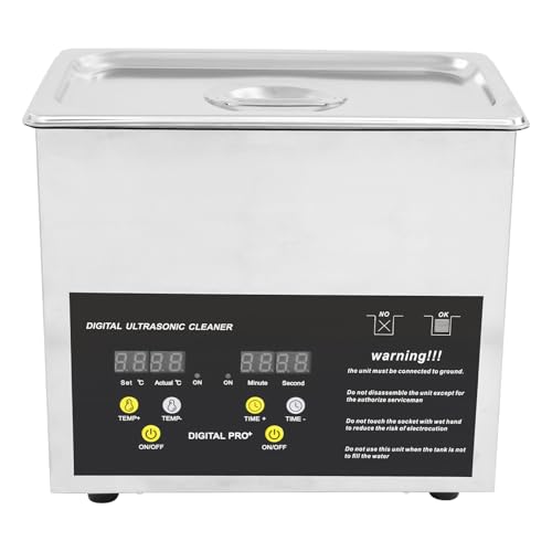 3L Ultraschallreiniger mit Großer Kapazität,100W Edelstahl Professioneller Schallreiniger,Ultraschallgerät Reinigungsgeräte, Reiniger Ultraschallgerät für Brillen, Kondensatoren, PC Platinen, Rasiera von YISSALE