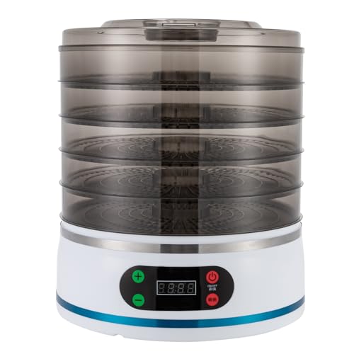 Dörrgerät für Lebensmittel Dehydrator Temperaturkontrolle Fleisch Frucht Gemüsetrockner mit 5 Einlegefächer für Jerky Früchte Gemüse Dörrgerät für Lebensmittel Dehydrator Temperaturkontrolle Fleisch Frucht Gemüsetrockner mit 5 Einlegefächer für Jerky Früchte Gemüse von YISSALE
