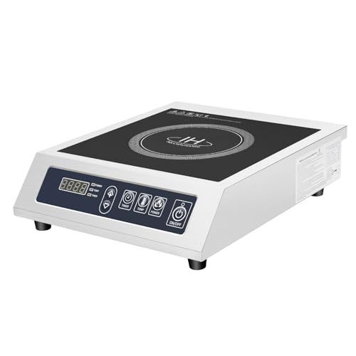 Kommerzielles Induktionskochfeld,3500W Induktionskochplatte, Elektrischer Induktionsbrenner,Tragbares Induktionskochplatte für Hausküchen,Hinterhofkochen,Wohnmobilen von YISSALE