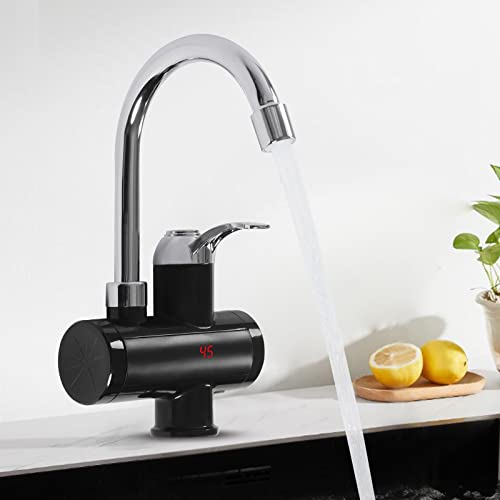 Schnelle Elektrische Warmwasserbereiter Klein Durchlauferhitzer Elektrische Wasserhahn mit LED Temperatur Digitalanzeige Küchearmatur 360° von YISSALE