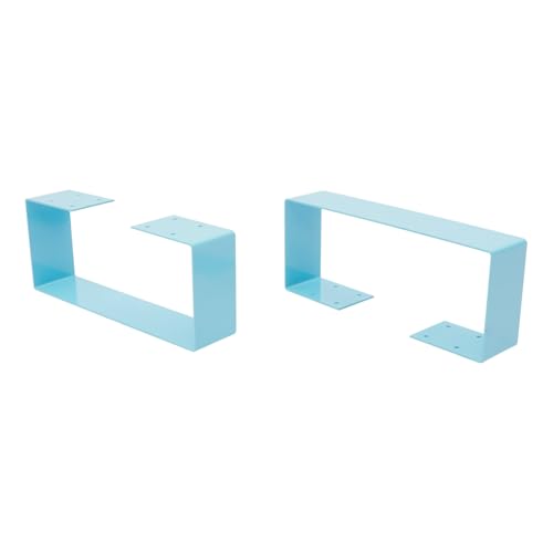 YISSALE 2 Stück Tischbeine Metall,37x15cm Tischgestell,Möbelfüße Tischkufen für Nachtschränke,Stuhlbeine (Blau) von YISSALE