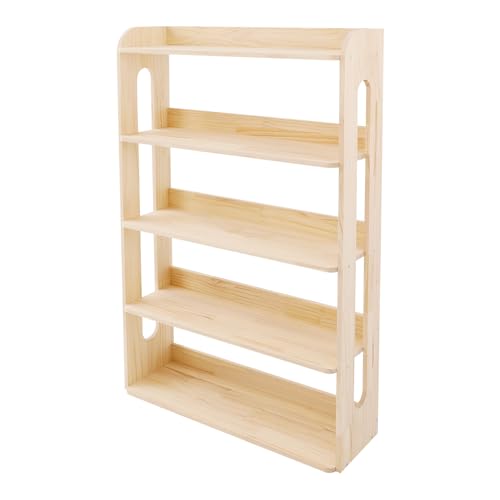 YISSALE 5 Ebenen Standregal, 80x26x130 cm Bücherregal Standregal, Freistehendes Büroregal, Aufbewahrungsregal für Arbeitszimmer, Büros, Schlafzimmer von YISSALE