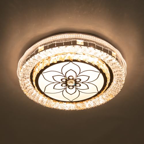 Dimmbare Deckenleuchte Lampe mit K9 Kristall Moderne Einstellbare Deckenmontage für Schlafzimmer Küche mit Fernbedienung Beleuchtung Dimmbare Deckenleuchte Lampe mit K9 Kristall Moderne Einstellbare Deckenmontage für Schlafzimmer Küche mit Fernbedienung Beleuchtung von YISSALE