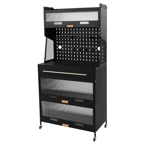 YISSALE Küchenschrank,80x42x168cm Küchenschrank mit Arbeitsfläche,Küchenbuffet Buffetschrank,Vitrinenschrank,Küchenbuffet Buffetschrank für Wohnzimmer,Küchen von YISSALE