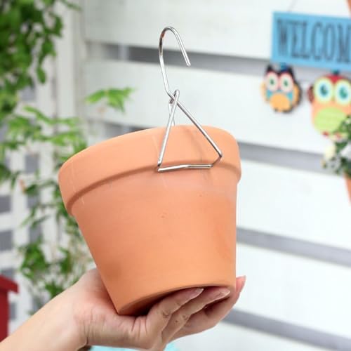Riseon 20 Stück Terrakotta-Topfaufhänger, Tontopf, Haken, Eisen-Pflanzenaufhänger, Metall-Pflanzenaufhänger für Orchideen im Innen- und Außenbereich, vertikale Gartenpflanzen Riseon 20 Stück Terrakotta-Topfaufhänger, Tontopf, Haken, Eisen-Pflanzenaufhänger, Metall-Pflanzenaufhänger für Orchideen im Innen- und Außenbereich, vertikale Gartenpflanzen von YISSEN