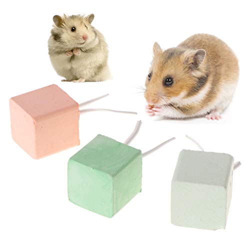 Hamster Zähne Schleifstein Mineral Calcium Kaninchen Ratten Eichhörnchen Spielzeug Würfel Hängen von YISU