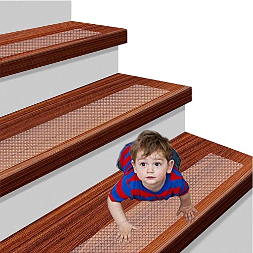 YISUN 15 x Antirutschstreifen Treppe Set Anti Rutsch Selbstklebende Stufenmatten Transparent Rutsch Streifen als Rutschschutz Treppenstufen Matten (15 * 80CM) von YISUN