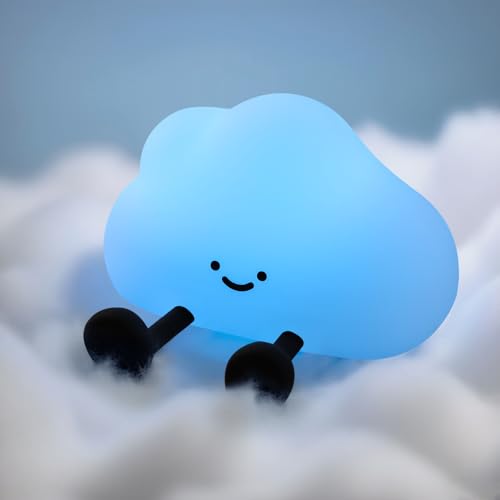 YISUN Farbenfroh Nachtlicht Kinder LED Wolke Silikon Nachtlicht Dimmbar, Touch-Steuerung Nachttischlampe, Tragbar Wiederaufladbare Wolkenlampe für Geschenk Schlafzimmer Wohnzimmer Büro Camping YISUN Farbenfroh Nachtlicht Kinder LED Wolke Silikon Nachtlicht Dimmbar, Touch-Steuerung Nachttischlampe, Tragbar Wiederaufladbare Wolkenlampe für Geschenk Schlafzimmer Wohnzimmer Büro Camping von YISUN