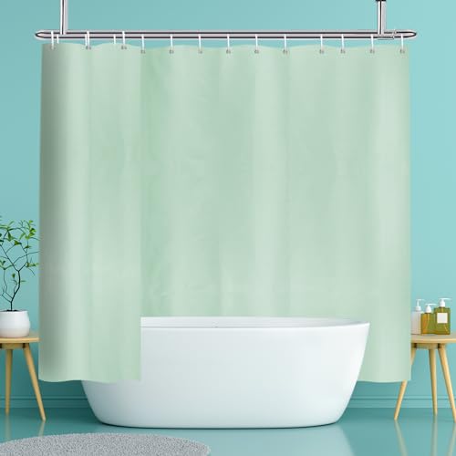 YISURE Duschvorhang Grün 240x200, extra breiter Duschvorhang Textil wasserabweisender für Bad und Badewanne, Breite 240 x Höhe 200cm von YISURE