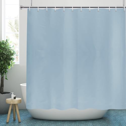 YISURE Duschvorhang 200x200 Grau-blau, Textil-Polyester-Gewebe Duschvorhang wasserabweisend maschinenwaschbar für Bad und Badewanne, Breite 200 x Höhe 200cm von YISURE