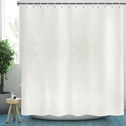 YISURE Duschvorhang 200x200 Waschbar, Duschvorhang Beige Polyester wasserabweisend mit Metallösen, Breite 200 x Höhe 200cm von YISURE