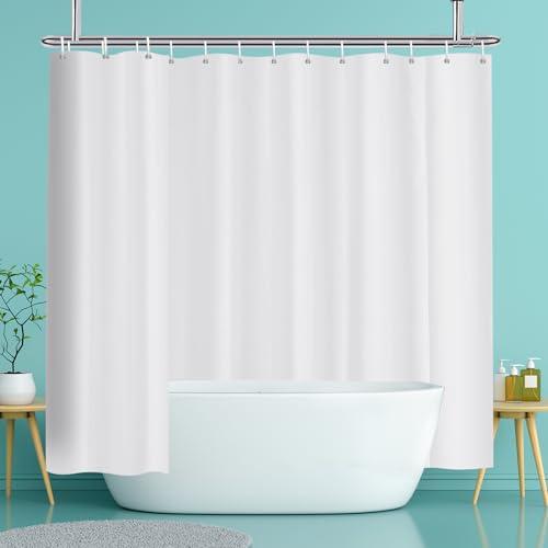 YISURE Duschvorhang 240x200 Weiß Antischimmel, Duschvorhang mit Magnet wasserabweisend Textil für badewanne, Breite 240 x Höhe 200cm YISURE Duschvorhang 240x200 Weiß Antischimmel, Duschvorhang mit Magnet wasserabweisend Textil für badewanne, Breite 240 x Höhe 200cm von YISURE