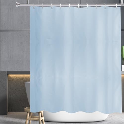 YISURE Duschvorhang Blau, Duschvorhänge badewanne Textil maschinenwaschbar mit Metallösen, Breite 180 x Höhe 220cm von YISURE