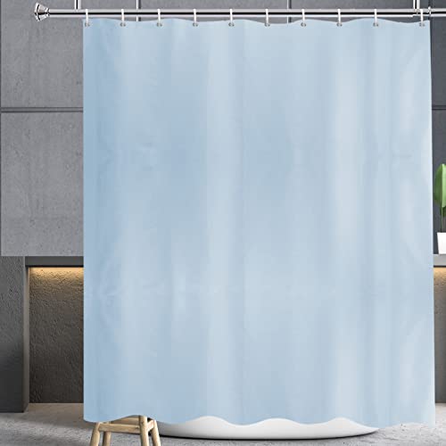 YISURE Duschvorhang Blau Waschbar 200x240 für Badezimmer, Polyester Extra großer Badevorhang Textil Anti-Schimmel für Zuhause, Wasserabweisende für Badewanne, Breite 200 x Extra Höhe 240cm von YISURE
