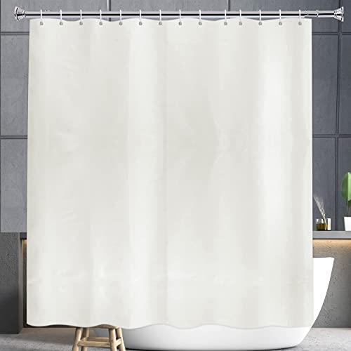 YISURE Duschvorhang Beige 200x220 cm überlänger, Polyester großer Badvorhang mit 16 Metallösen wasserabweisend Stoff, Breite 200 x Höhe 220cm von YISURE