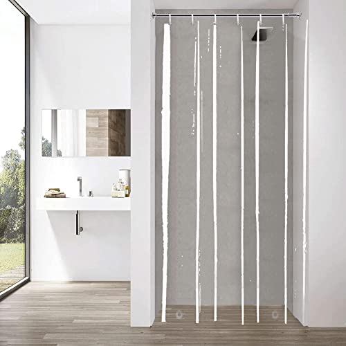 YISURE Duschvorhang Transparent Schmal 120 x 200, Durchsichtiger Duschvorhang Klar Wasserdicht Waschbar für Badewanne mit Magnet, Breite 120 x Höhe 200cm von YISURE