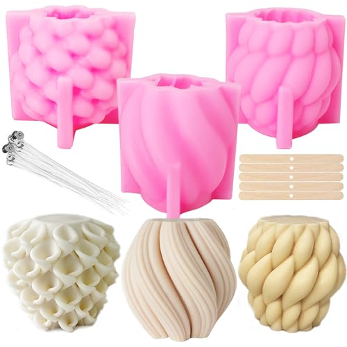 Kerzen Gießform Kerzenform Silikon Kerzenformen zum Gießen Set Gießformen 3D Kerzen Formen für Kerzenherstellung Silikonform für DIY Aromatherapie Kerzen Handwerk Ornamente 3 Stück Kerzen Gießform Kerzenform Silikon Kerzenformen zum Gießen Set Gießformen 3D Kerzen Formen für Kerzenherstellung Silikonform für DIY Aromatherapie Kerzen Handwerk Ornamente 3 Stück von YISZCXIAK