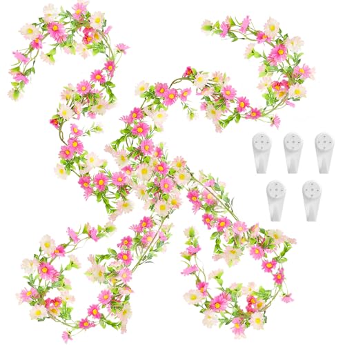 YISZCXIAK Künstliche Blumen Kunstblumen Wie Echt Gänseblümchen Blumengirlande Rosa Seidenblumen Girlande Deko Hängend Vines Plastikblumen Flowers Garland für Hochzeit Garten Wand Deko 2pcs YISZCXIAK Künstliche Blumen Kunstblumen Wie Echt Gänseblümchen Blumengirlande Rosa Seidenblumen Girlande Deko Hängend Vines Plastikblumen Flowers Garland für Hochzeit Garten Wand Deko 2pcs von YISZCXIAK