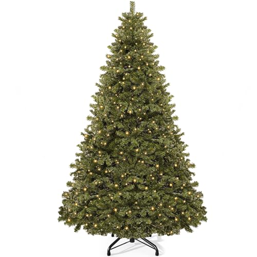 YITAHOME 182cm Künstlicher Weihnachtsbaum mit 250 LED Beleuchtung, ca. 880 Spitzen, Naturgetreu Tannenbaum mit Klappsystem-Rahmen & Metallständer, Schnellaufbau für Zuhause Geschäfte, 182 x Φ110cm YITAHOME 182cm Künstlicher Weihnachtsbaum mit 250 LED Beleuchtung, ca. 880 Spitzen, Naturgetreu Tannenbaum mit Klappsystem-Rahmen & Metallständer, Schnellaufbau für Zuhause Geschäfte, 182 x Φ110cm von YITAHOME