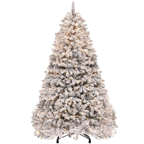 YITAHOME 182cm Künstlicher Weihnachtsbaum mit Schnee & 250 LED Beleuchtung, ca. 800 Spitzen, Naturgetreu Tannenbaum mit Klappsystem & Metallständer, Schnellaufbau für Zuhause Geschäfte, 182 x Φ95cm YITAHOME 182cm Künstlicher Weihnachtsbaum mit Schnee & 250 LED Beleuchtung, ca. 800 Spitzen, Naturgetreu Tannenbaum mit Klappsystem & Metallständer, Schnellaufbau für Zuhause Geschäfte, 182 x Φ95cm von YITAHOME