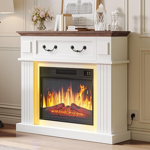YITAHOME Elektrokamin, 38" Realistischer 3D Flammeneffekt Erwärmungsfreistehender Elektrischer Kamin mit Timer und 24-Farb-LED-Lichtband und Fernbedienung YITAHOME Elektrokamin, 38" Realistischer 3D Flammeneffekt Erwärmungsfreistehender Elektrischer Kamin mit Timer und 24-Farb-LED-Lichtband und Fernbedienung von YITAHOME