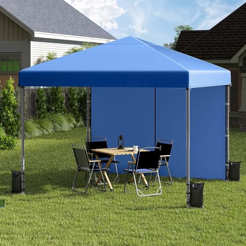 YITAHOME Pavillon 3x3M + 4er Set Sandsäcke, Pop Up Faltpavillon stabil & höhenverstellbar UV Schutz 50+,Gartenzelt Partyzelt für Terrasse Strand Camping Markt Festival Hellblau YITAHOME Pavillon 3x3M + 4er Set Sandsäcke, Pop Up Faltpavillon stabil & höhenverstellbar UV Schutz 50+,Gartenzelt Partyzelt für Terrasse Strand Camping Markt Festival Hellblau von YITAHOME