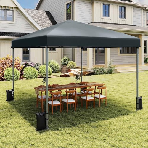 YITAHOME Pavillon 3x3M + 4er Set Sandsäcke, Pop Up Faltpavillon stabil & höhenverstellbar UV Schutz 50+,Gartenzelt Partyzelt für Terrasse Strand Camping Markt Festival Hellgrau YITAHOME Pavillon 3x3M + 4er Set Sandsäcke, Pop Up Faltpavillon stabil & höhenverstellbar UV Schutz 50+,Gartenzelt Partyzelt für Terrasse Strand Camping Markt Festival Hellgrau von YITAHOME