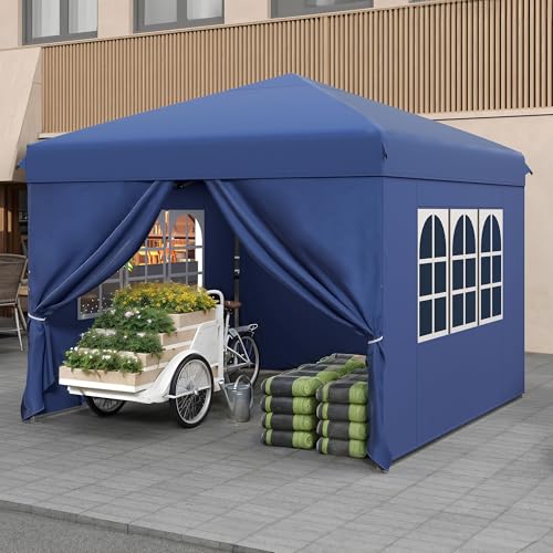 YITAHOME Pop up Pavillon 3x3m mit 4 Seitenteilen,Faltbar Gartenzelt Partyzelt,Camping Pavillon Anti-UV50 Höhenverstellbaren für Outdoor Hochzeit Garten Camping Party,Blau YITAHOME Pop up Pavillon 3x3m mit 4 Seitenteilen,Faltbar Gartenzelt Partyzelt,Camping Pavillon Anti-UV50 Höhenverstellbaren für Outdoor Hochzeit Garten Camping Party,Blau von YITAHOME