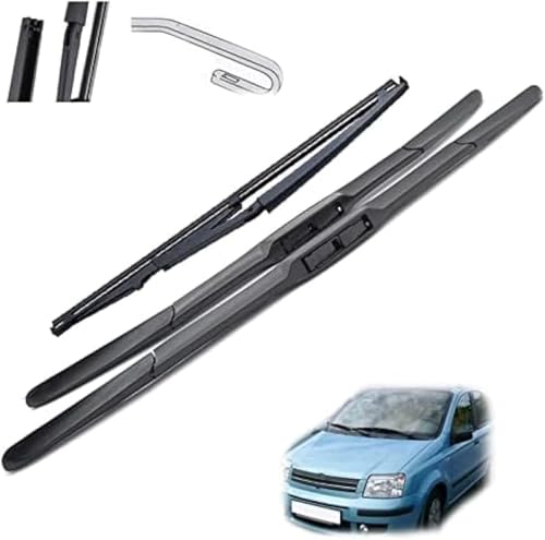 Scheibenwischer vorne und hinten Wischerblätter Set für für Panda 169 2003-2012 Auto Windschutzscheibe Windschutzscheibe Fensterbürsten 22 "+ 16" + 13 " von YITAIYUAN
