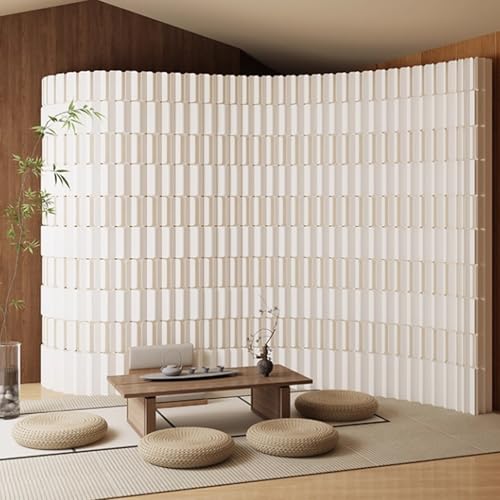 Raumteiler Klappbarer Raumteiler Aus Papier,Multifunktionale Privatsphäre Raumteiler aus Papier,Einziehbarer Papier Raumteiler für Büro,Flexible und verstellbare Papiertrennwände freistehende(300x43x1 von YITAYMLI